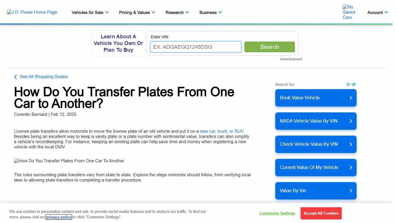 How Do You Transfer Plates From One Car to Another?